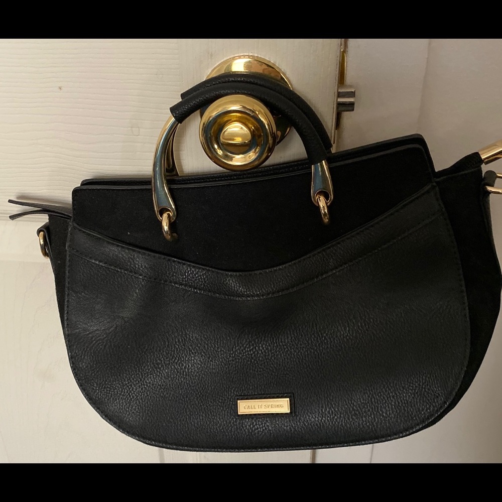 Call It Spring Black Two Handle Bag - image 3
